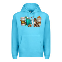 Ocean Blue australian shepherd dog coffee cups Premium Hoodie - texasbilliewilder