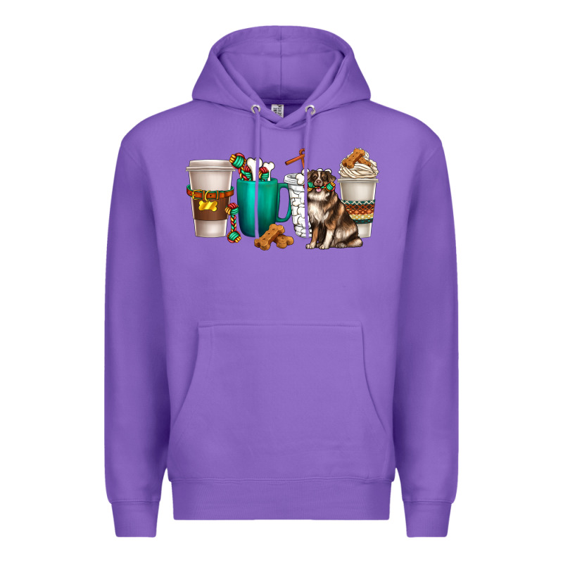 Australian Shepherd Dog Coffee Cups Premium Hoodie by texasbilliewilder | Teevron