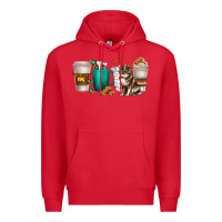 Red australian shepherd dog coffee cups Premium Hoodie - texasbilliewilder