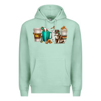 Seafoam australian shepherd dog coffee cups Premium Hoodie - texasbilliewilder
