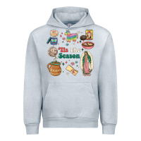 Heather Grey tis the season Urban Hoodie - MaliasSmallBusiness