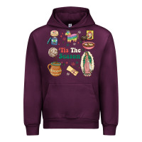Mauve Wine tis the season Urban Hoodie - MaliasSmallBusiness