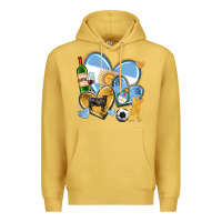 Antique Gold argentina  hearts Premium Hoodie - texasbilliewilder