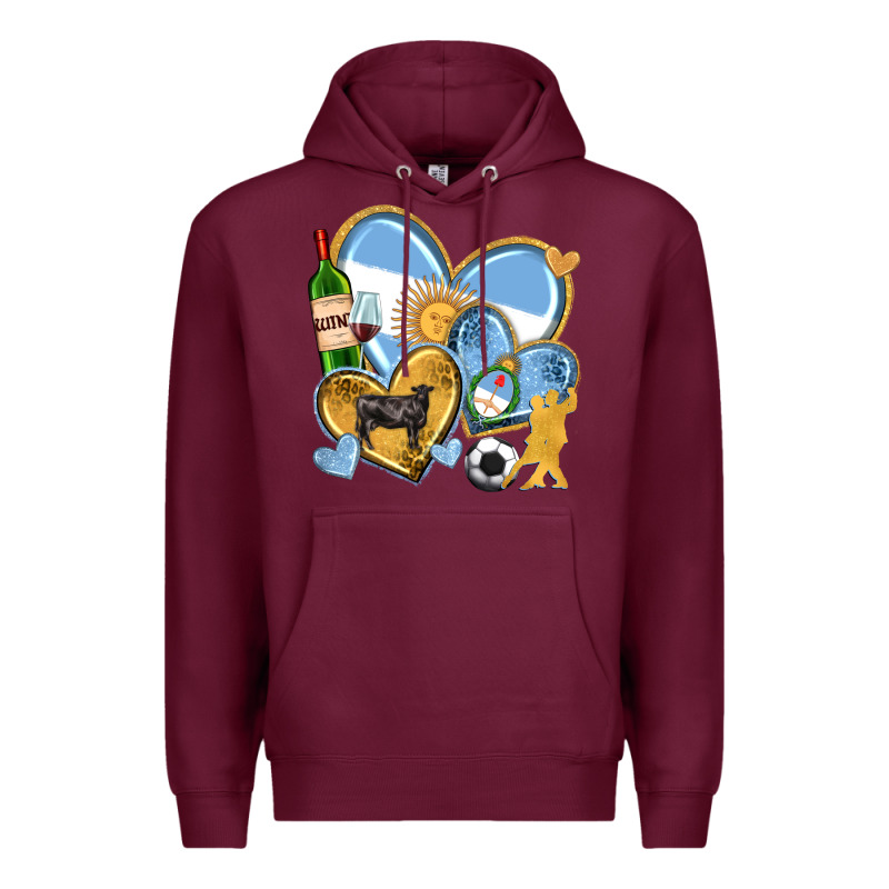 Argentina  Hearts Premium Hoodie by texasbilliewilder | Teevron
