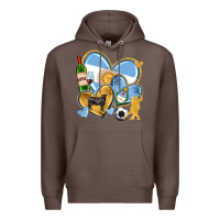 Coffee argentina  hearts Premium Hoodie - texasbilliewilder