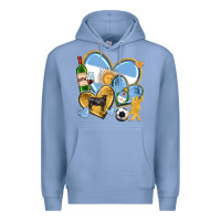 Colony Blue argentina  hearts Premium Hoodie - texasbilliewilder