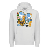 Dove Grey argentina  hearts Premium Hoodie - texasbilliewilder