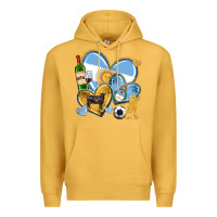 Mustard argentina  hearts Premium Hoodie - texasbilliewilder