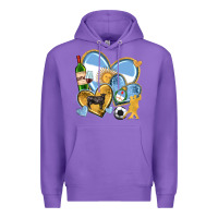 Purple argentina  hearts Premium Hoodie - texasbilliewilder
