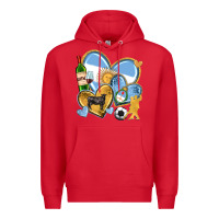 Red argentina  hearts Premium Hoodie - texasbilliewilder