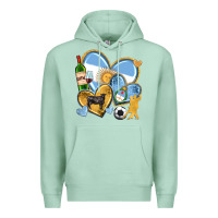 Seafoam argentina  hearts Premium Hoodie - texasbilliewilder