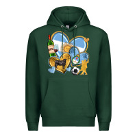 Sports Green argentina  hearts Premium Hoodie - texasbilliewilder