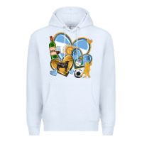 White argentina  hearts Premium Hoodie - texasbilliewilder