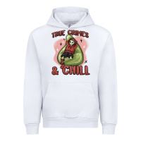 White true crimes & chill Urban Hoodie - MaliasSmallBusiness