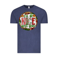 Vintage Denim Christmas i'll be nice next year Vintage Tee - Artiststas