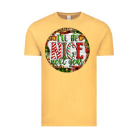 Vintage Mustard Christmas i'll be nice next year Vintage Tee - Artiststas