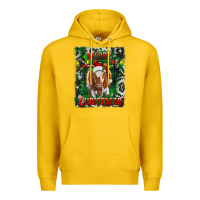 Lemon Western Merry Christmas Longhorn Cow Premium Hoodie - RanaPortraitStore