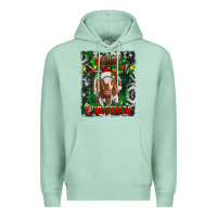 Seafoam Western Merry Christmas Longhorn Cow Premium Hoodie - RanaPortraitStore