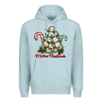 Blue Mist Merry Christmas Volleyball Premium Hoodie - RanaPortraitStore