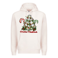 Pale Pink Merry Christmas Volleyball Premium Hoodie - RanaPortraitStore