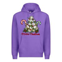 Purple Merry Christmas Volleyball Premium Hoodie - RanaPortraitStore