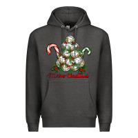 Charcoal Heather Merry Christmas Volleyball Premium Hoodie - RanaPortraitStore