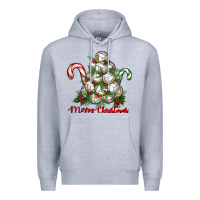 Heather Grey Merry Christmas Volleyball Premium Hoodie - RanaPortraitStore