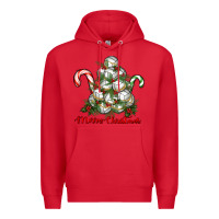 Red Merry Christmas Volleyball Premium Hoodie - RanaPortraitStore