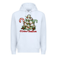 White Merry Christmas Volleyball Premium Hoodie - RanaPortraitStore