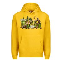 Lemon bear coffee cups Premium Hoodie - texasbilliewilder