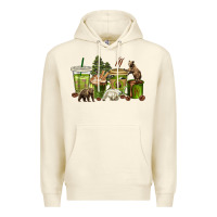 Sandshell bear coffee cups Premium Hoodie - texasbilliewilder