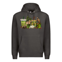 Smoke bear coffee cups Premium Hoodie - texasbilliewilder
