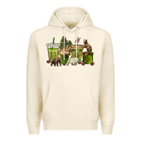 Tofu bear coffee cups Premium Hoodie - texasbilliewilder
