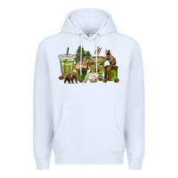 White bear coffee cups Premium Hoodie - texasbilliewilder