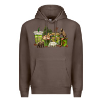Coffee bear coffee cups Premium Hoodie - texasbilliewilder