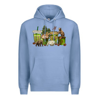 Colony Blue bear coffee cups Premium Hoodie - texasbilliewilder