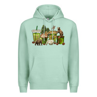 Seafoam bear coffee cups Premium Hoodie - texasbilliewilder