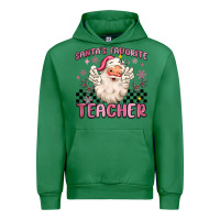 Emerald santa's favorite teacher Urban Hoodie - MaliasSmallBusiness