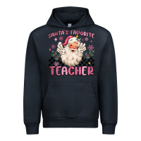 Navy santa's favorite teacher Urban Hoodie - MaliasSmallBusiness
