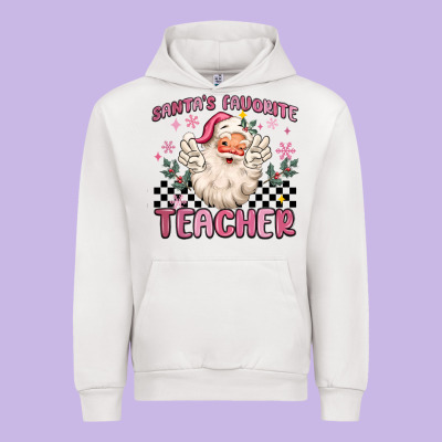 Urban Hoodie santa's favorite teacher