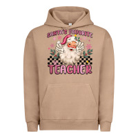 Pigment Burro santa's favorite teacher Urban Hoodie - MaliasSmallBusiness