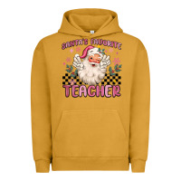 Pigment Peanut Butter santa's favorite teacher Urban Hoodie - MaliasSmallBusiness