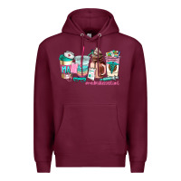 Burgundy medical assistant coffee cup Premium Hoodie - AdoDesignShop