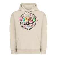 Pigment French Oak medical assistant nurse Urban Hoodie - MaliasSmallBusiness