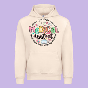 Medical Assistant Nurse Urban Hoodie Designed By Maliassmallbusiness