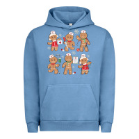Pigment Pebble Blue nurse gingerbread Urban Hoodie - MaliasSmallBusiness