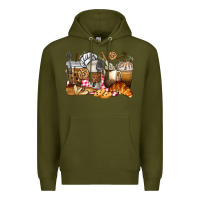 Army Green bakery coffee cups Premium Hoodie - texasbilliewilder