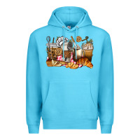 Ocean Blue bakery coffee cups Premium Hoodie - texasbilliewilder