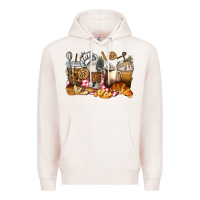 Pale Pink bakery coffee cups Premium Hoodie - texasbilliewilder