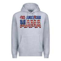 Heather Grey all american mama zillion Premium Hoodie - Zillion Design Studio